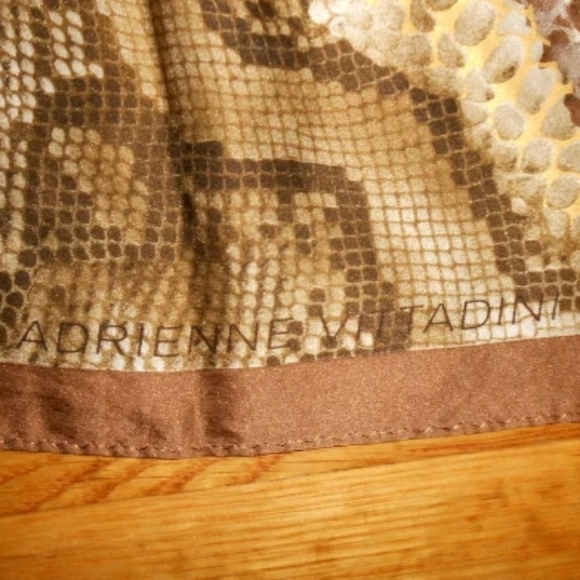 Adrienne Vittadini Nude Tan Brown Snake Scarf - Picture 5 of 8